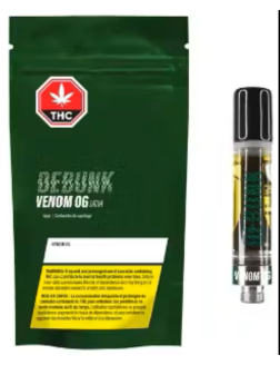 60-DEBUNK Venom OG Sativa 510 Vape Cartridge